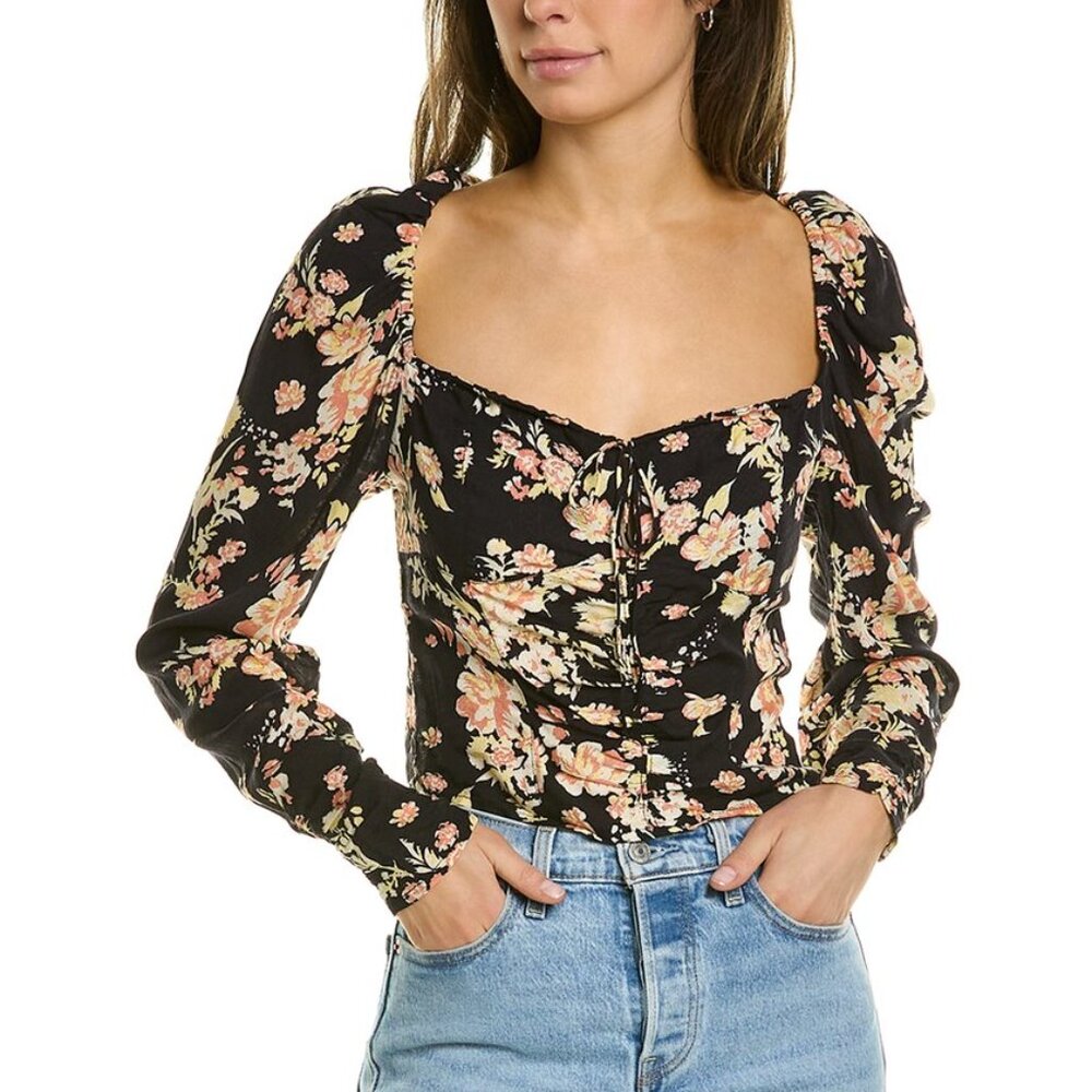 BNWT Free People Hilary Printed Top Size Medium